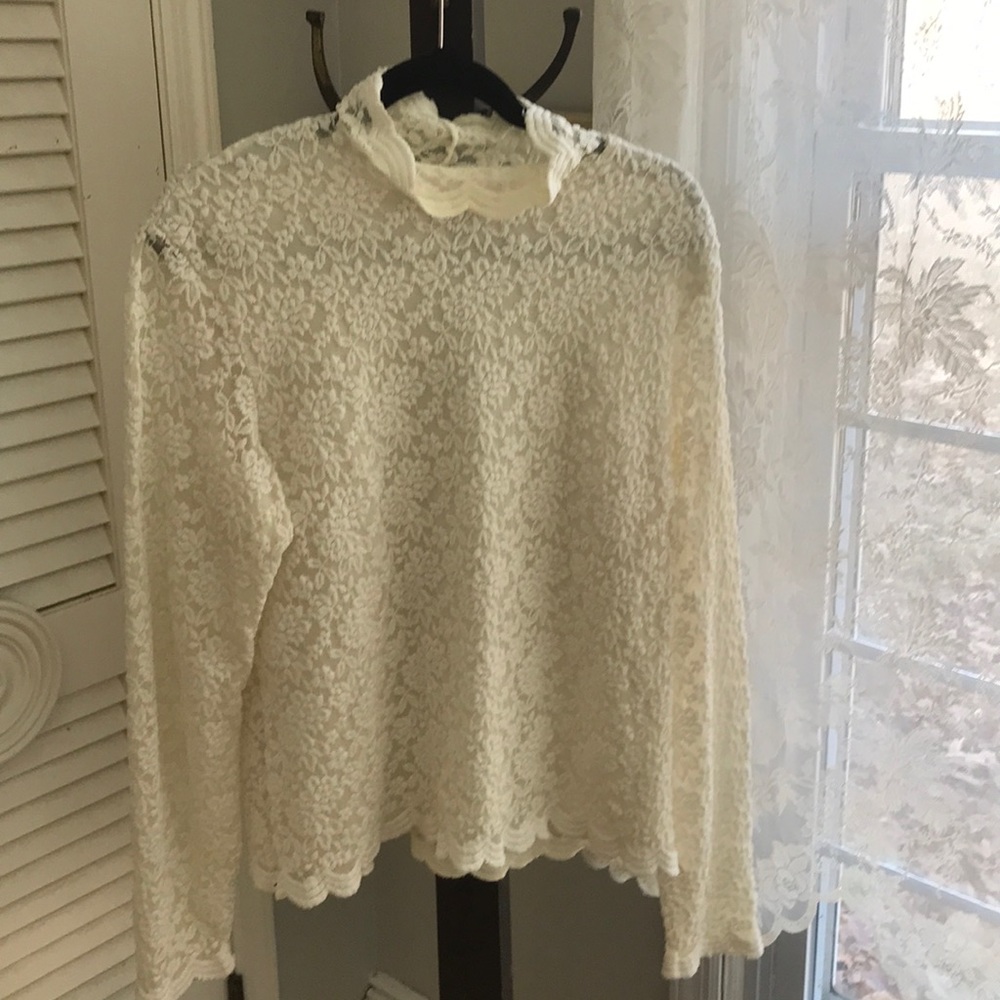 Coldwater Creek lined ivory blouse. CL